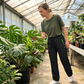 Pantalones de carga vintage para mujer con bolsillos