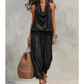 📢 LIMITED TIME 50% OFF! 👗 Chic Draped Halter Neck Jumpsuit – Breathable Wide-Leg Silhouette & Elegant Day-to-Night Style ✨