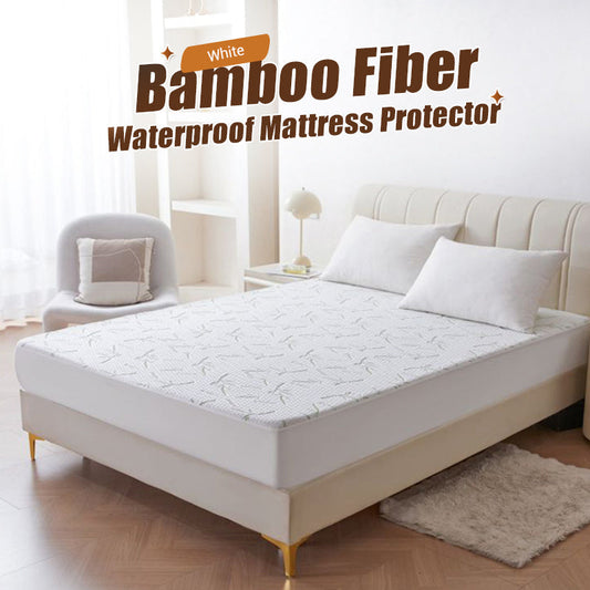 ✨ LIMITED-TIME 50% OFF! 🛏️ Bamboo Fiber Waterproof Mattress Protector – Noiseless, Breathable & 360° Snug Fit