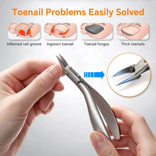⏳Time-Limited Special⏰Stainless Steel Ingrown Toenail Clipper and Dead Skin Nipper 2 Piece Manicure Set