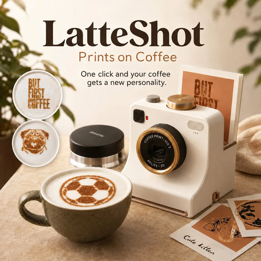 📢📢50% OFF !!⏰Retro Coffee Art Camera – Mechanical Latte Art Stencil Printer