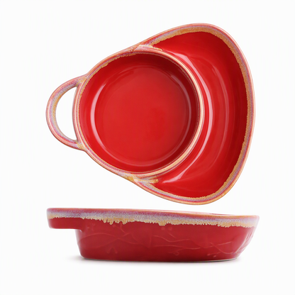 🍲 50% OFF! ✨ Retro Ceramic Divided Baking Dish – Vintage Style, Dual Compartments & Elegant Dining for Every Occasion ❤️