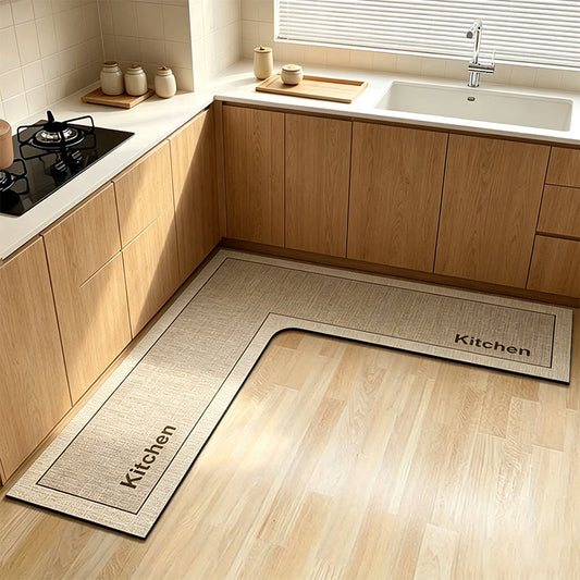 🏠 50% OFF! 💧 L-Shaped Kitchen Mat – Quick-Drying, Non-Slip & Comfortable Floor Protection for a Cleaner Kitchen ✨